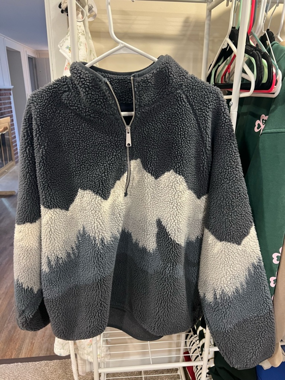Cotton On Black Sherpa Zip-Up Jacket